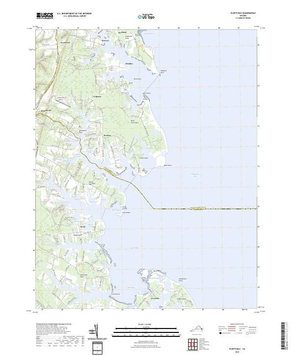 USGS Topographic Map – Fleets Bay
