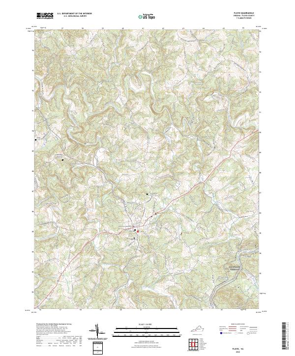 USGS Topographic Map – Floyd