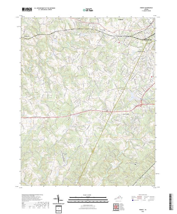 USGS Topographic Map – Forest