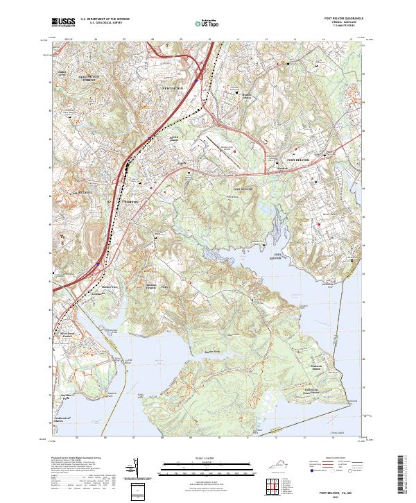 USGS Topographic Map – Fort Belvoir