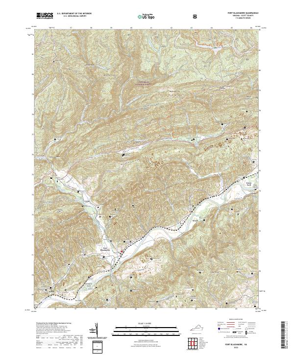 USGS Topographic Map – Fort Blackmore