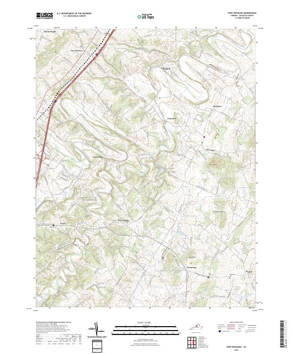 USGS Topographic Map – Fort Defiance