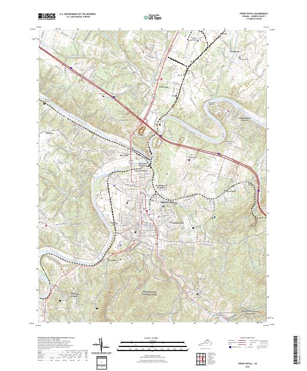 USGS Topographic Map – Front Royal
