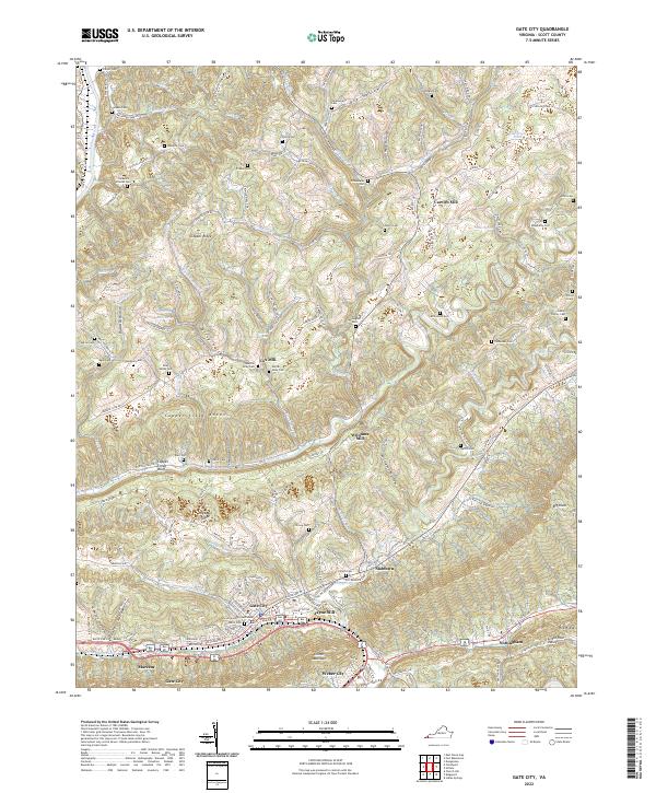 USGS Topographic Map – Gate City