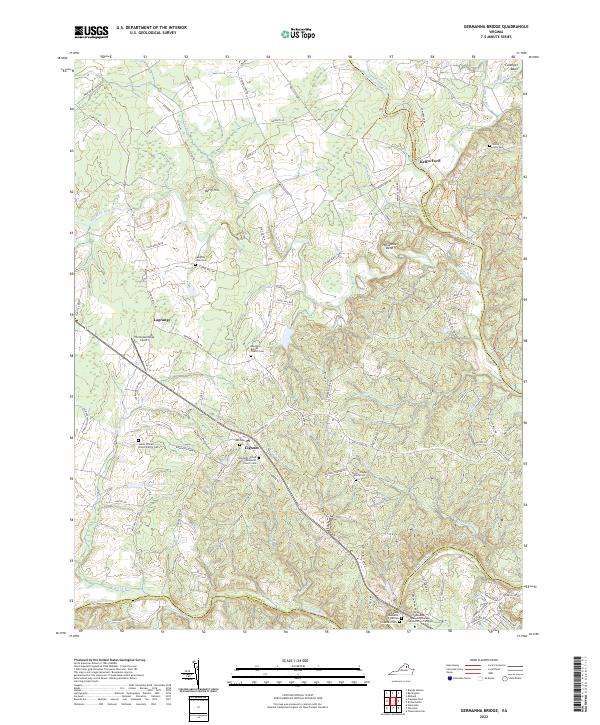 USGS Topographic Map – Germanna Bridge