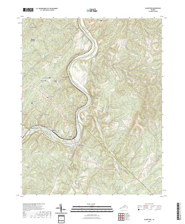 USGS Topographic Map – Gladstone