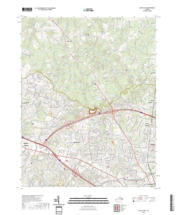 USGS Topographic Map – Glen Allen