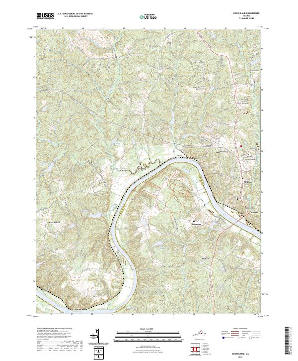 USGS Topographic Map – Goochland