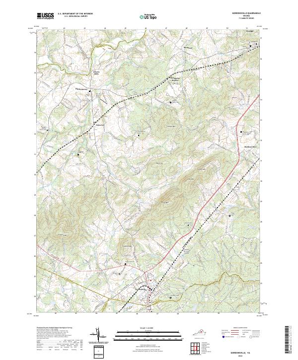 USGS Topographic Map – Gordonsville