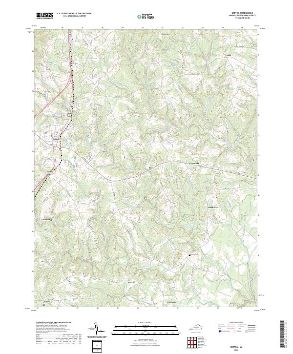 USGS Topographic Map – Gretna