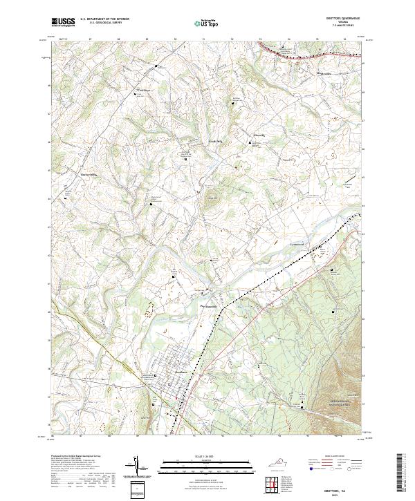 USGS Topographic Map – Grottoes