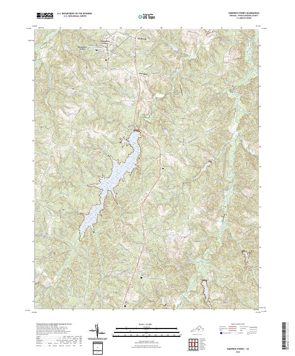 USGS Topographic Map – Hampden Sydney