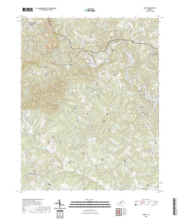 USGS Topographic Map – Hardy