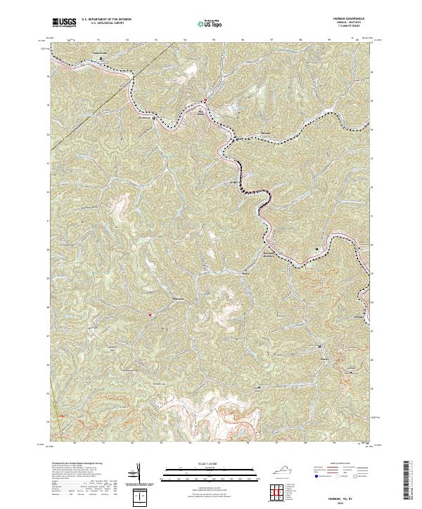 USGS Topographic Map – Harman
