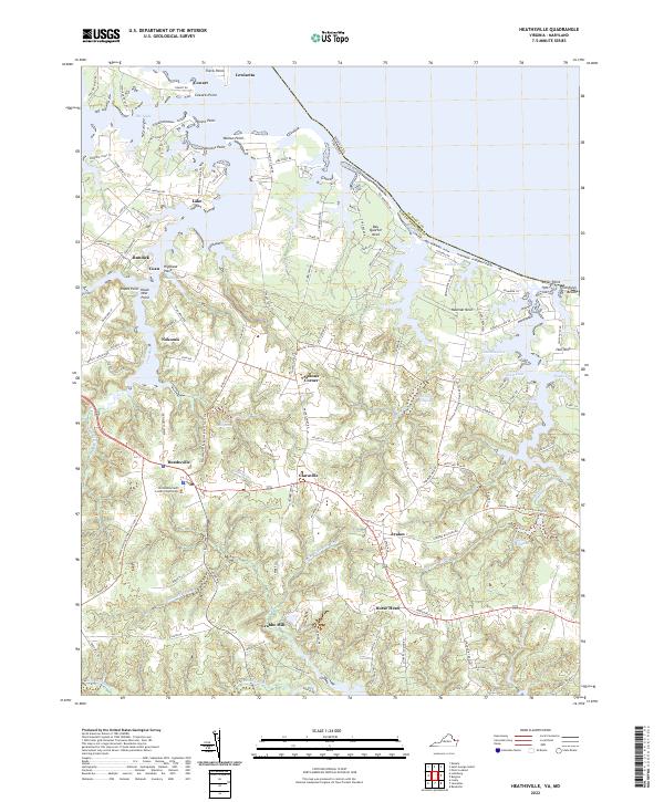 USGS Topographic Map – Heathsville