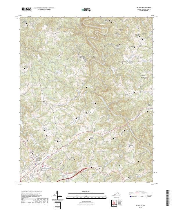 USGS Topographic Map – Hillsville