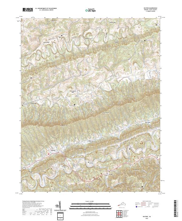 USGS Topographic Map – Hiltons