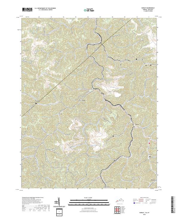 USGS Topographic Map – Hurley