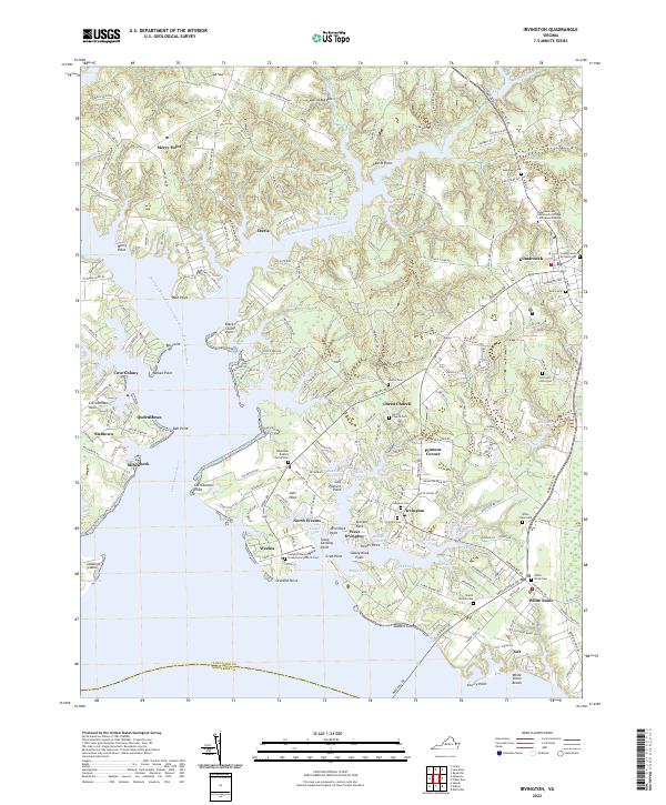 USGS Topographic Map – Irvington