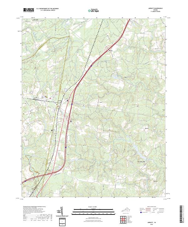 USGS Topographic Map – Jarratt