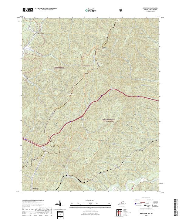 USGS Topographic Map – Jerrys Run