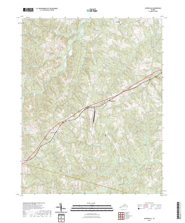 USGS Topographic Map – Jetersville