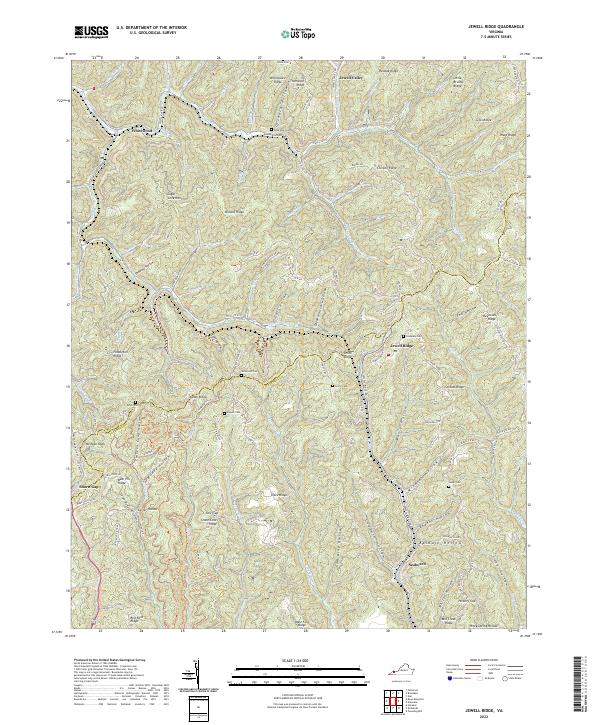 USGS Topographic Map – Jewell Ridge