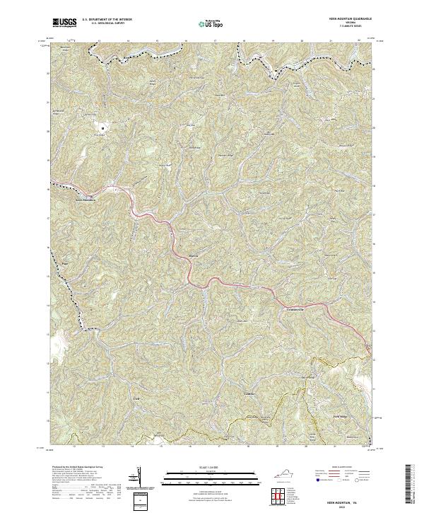 USGS Topographic Map – Keen Mountain