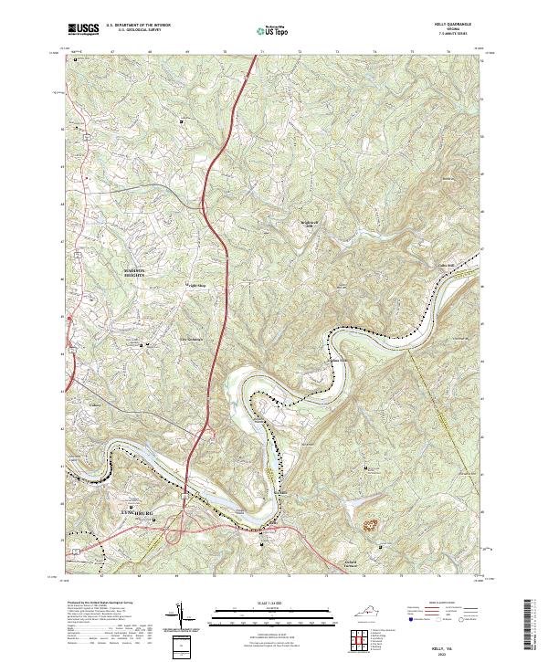 USGS Topographic Map – Kelly