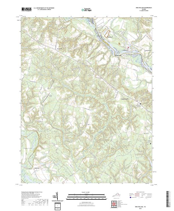 USGS Topographic Map – King William