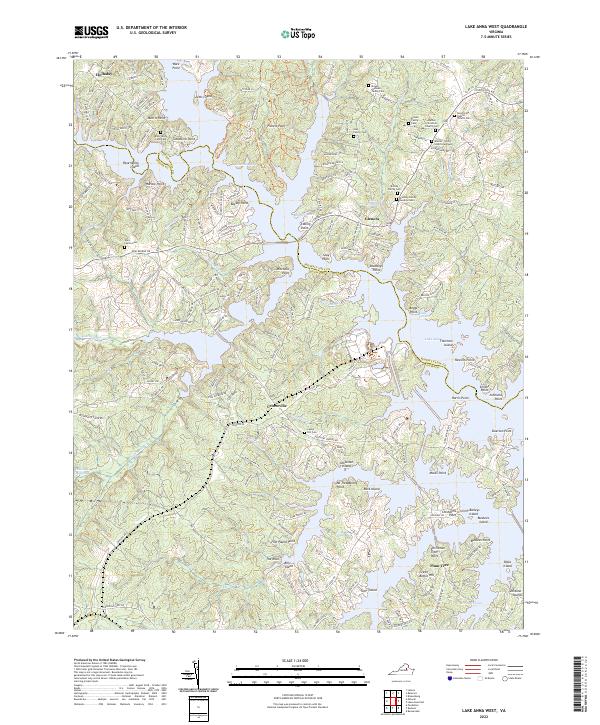 USGS Topographic Map – Lake Anna West