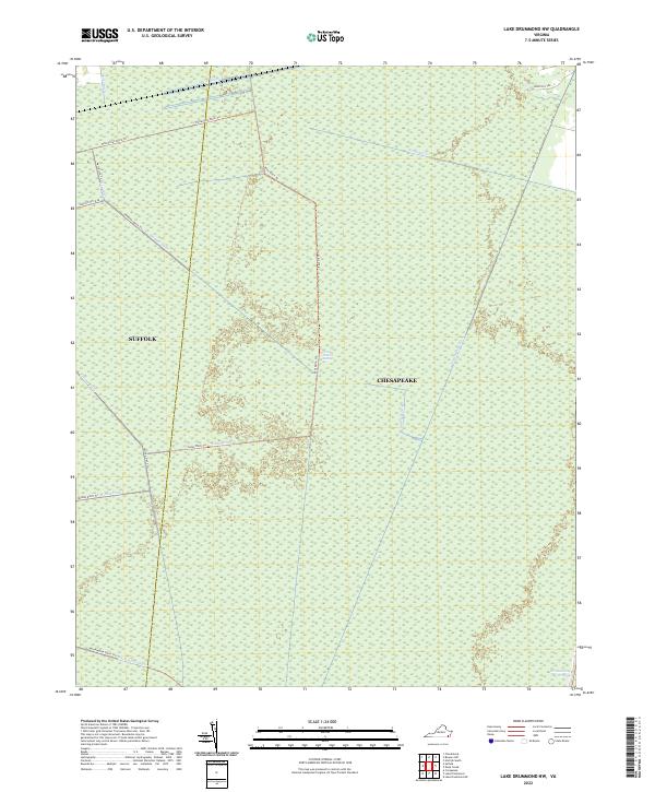 USGS Topographic Map – Lake Drummond NW