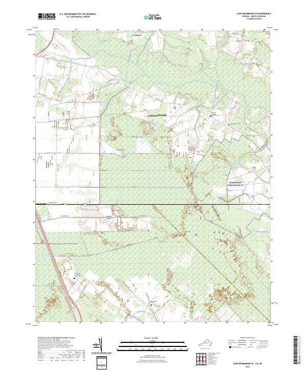 USGS Topographic Map – Lake Drummond SE