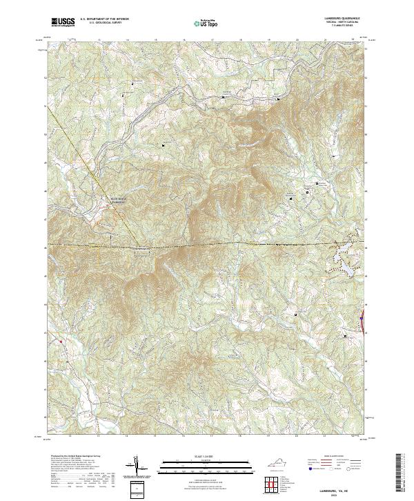 USGS Topographic Map – Lambsburg