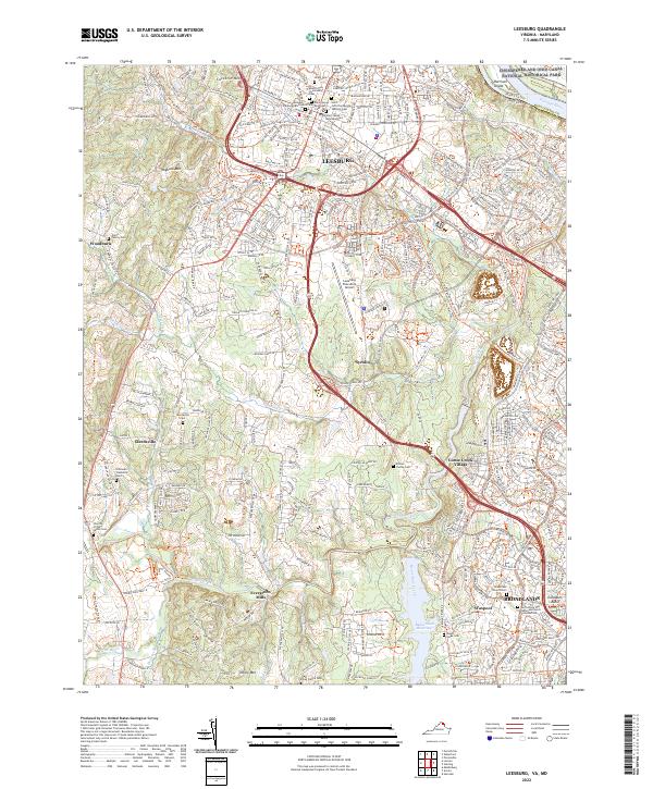 USGS Topographic Map – Leesburg