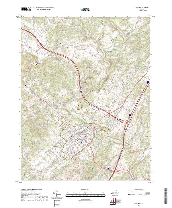 USGS Topographic Map – Lexington