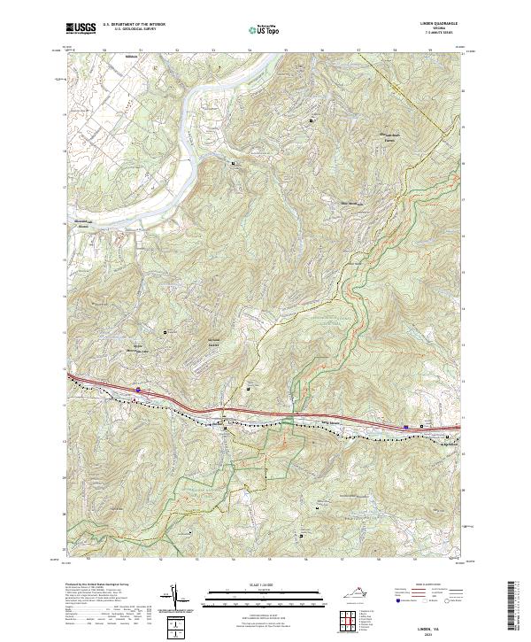 USGS Topographic Map – Linden