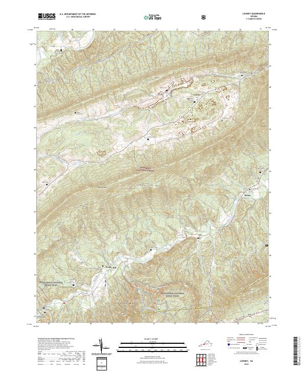 USGS Topographic Map – Looney