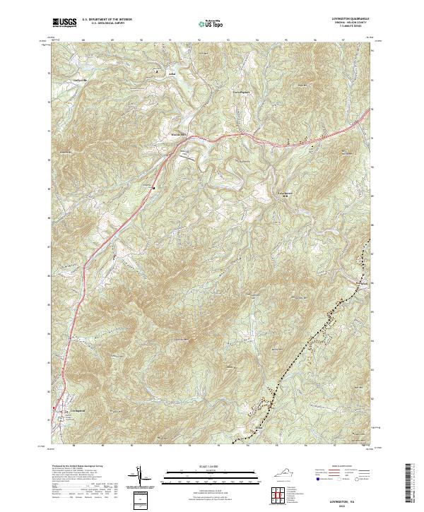 USGS Topographic Map – Lovingston