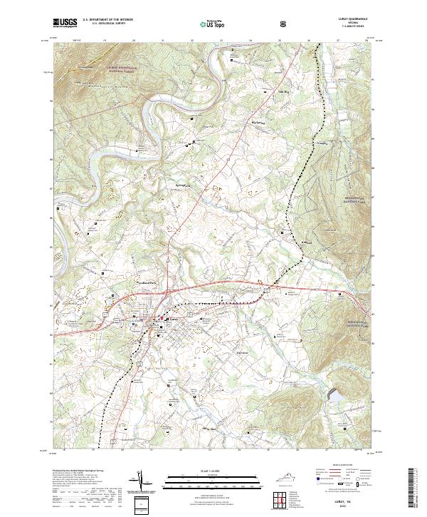 USGS Topographic Map – Luray