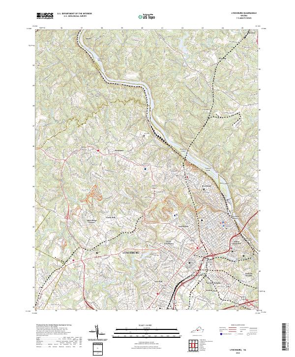 USGS Topographic Map – Lynchburg