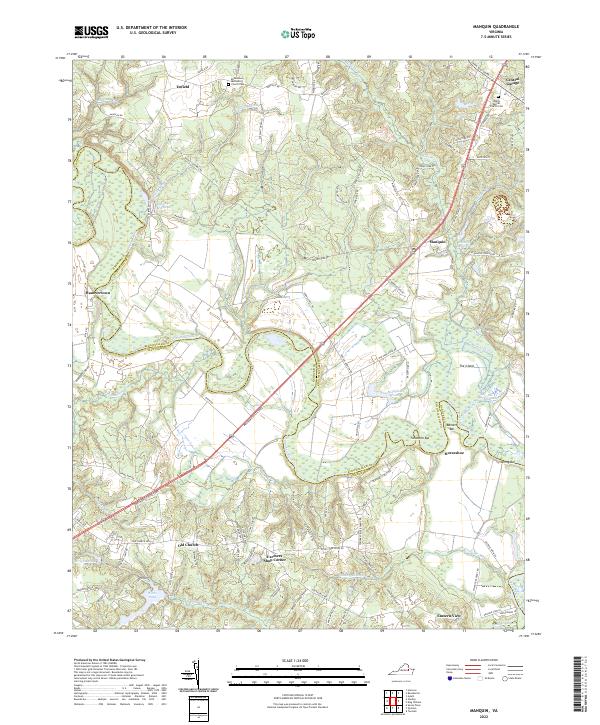 USGS Topographic Map – Manquin