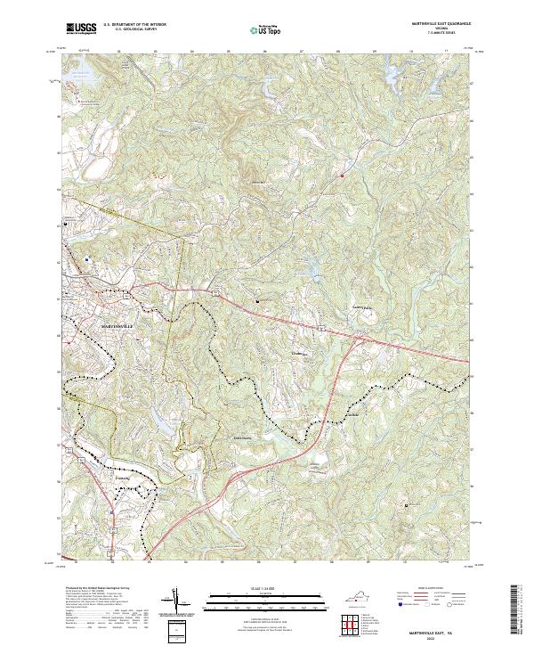 USGS Topographic Map – Martinsville East