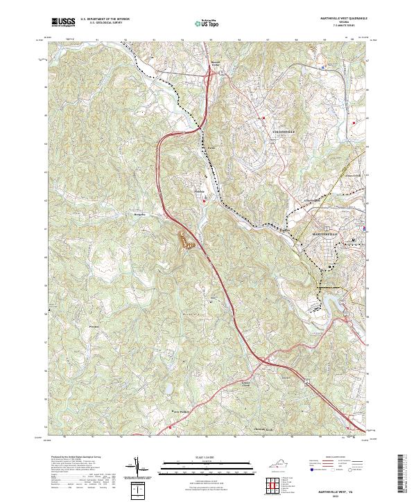 USGS Topographic Map – Martinsville West