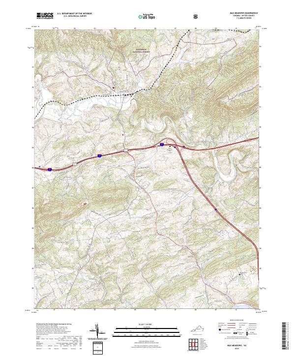 USGS Topographic Map – Max Meadows