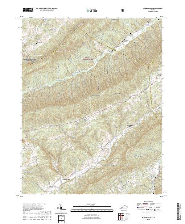 USGS Topographic Map – McDonalds Mill
