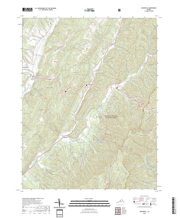 USGS Topographic Map – McDowell