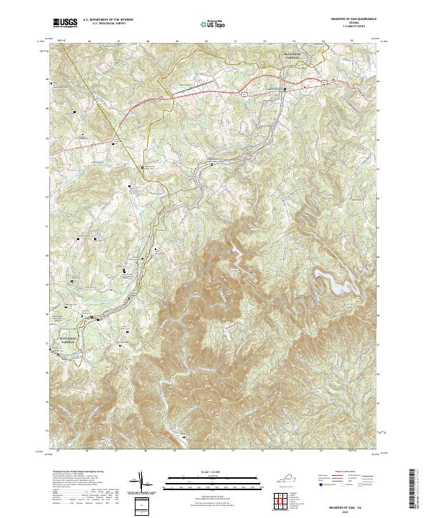 USGS Topographic Map – Meadows of Dan