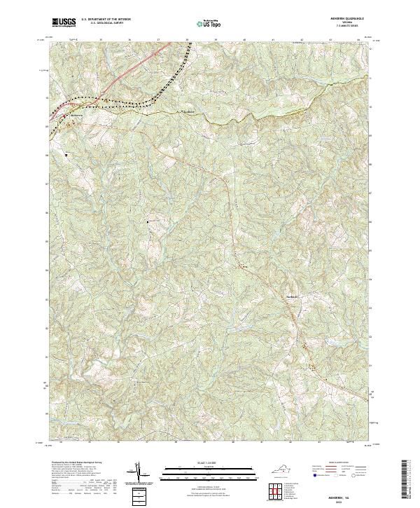 USGS Topographic Map – Meherrin