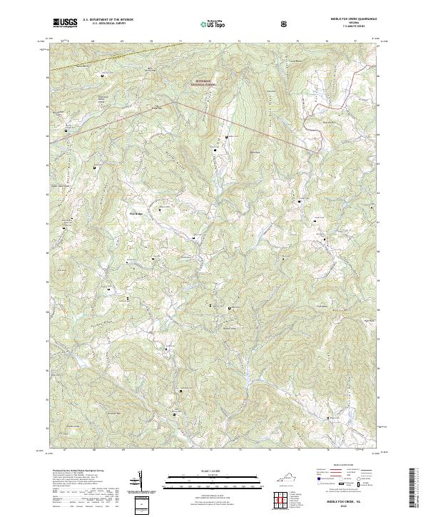 USGS Topographic Map – Middle Fox Creek